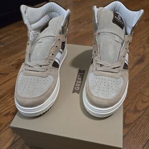 Greats Beige and White Sneakers
